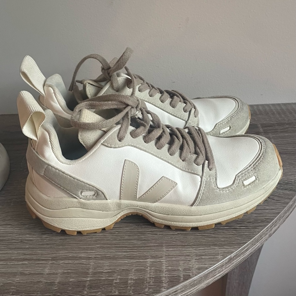 VEJA X RICK OWENS sneaker white leather / beige suede